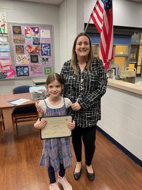 Photo of Central School January student of the month.