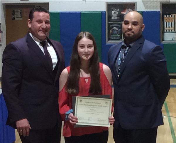 Great Meadows Middle School March 2019 Student of the Month photo 