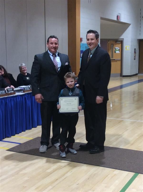 Central Elementary Student of the Month for February 2019 Matthew Hickey. 